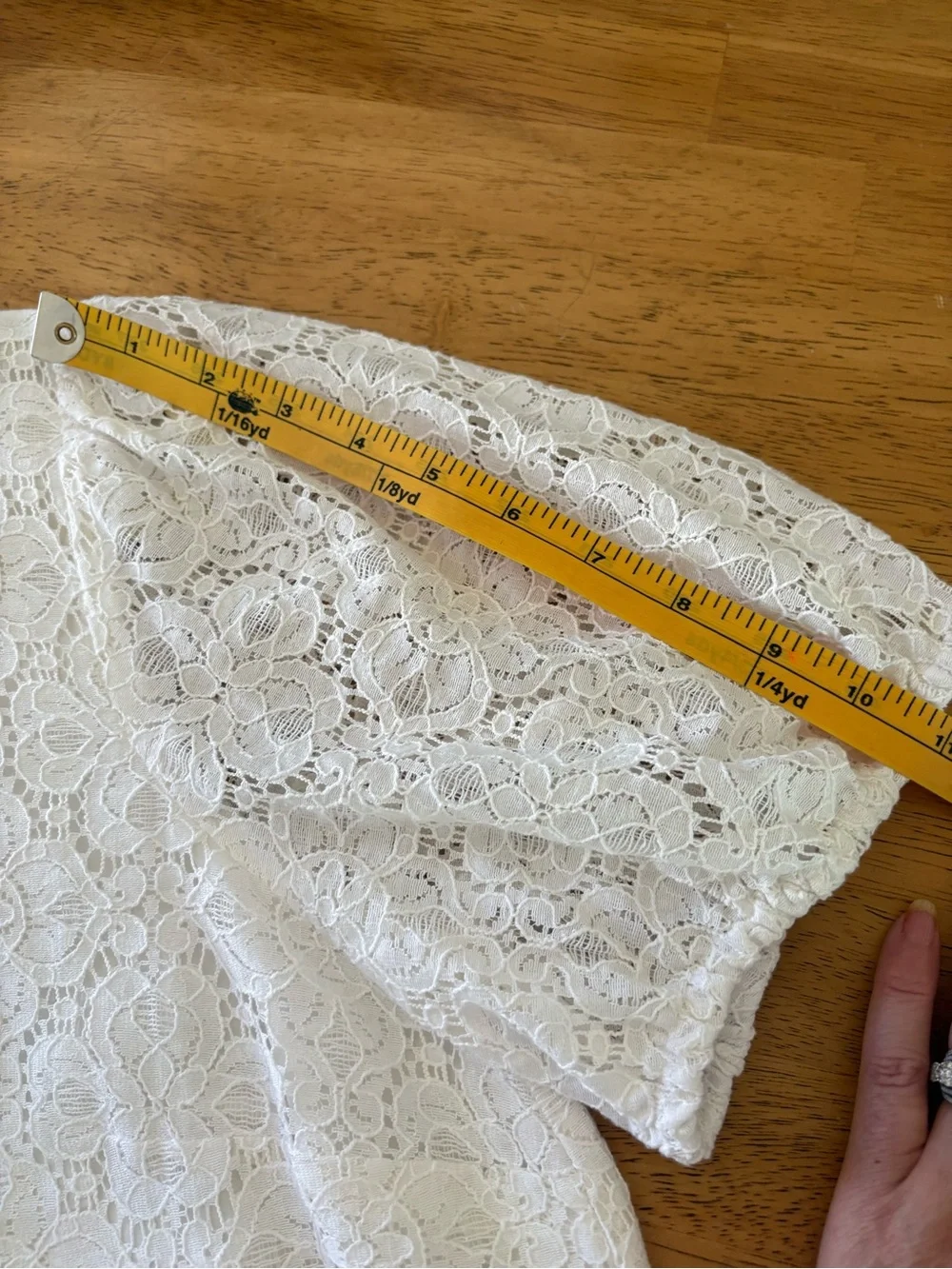 LOFT Ivory Lace Puff Sleeve Blouse